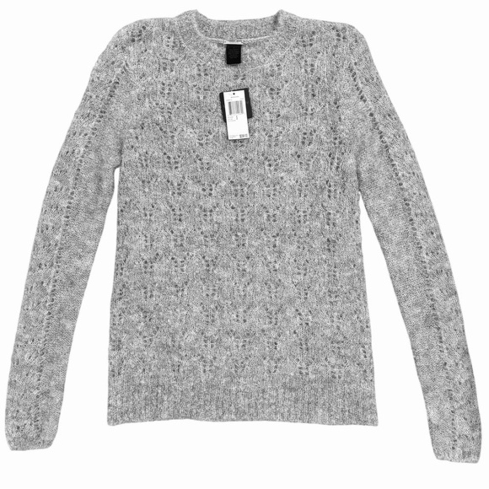 Magaschoni Women’s Small Gray Mohair Wool Blend Sweater Soft NWT